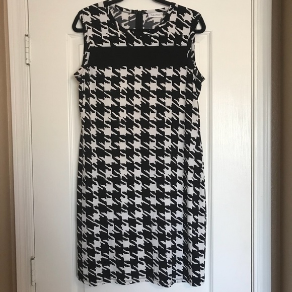 calvin klein houndstooth dress